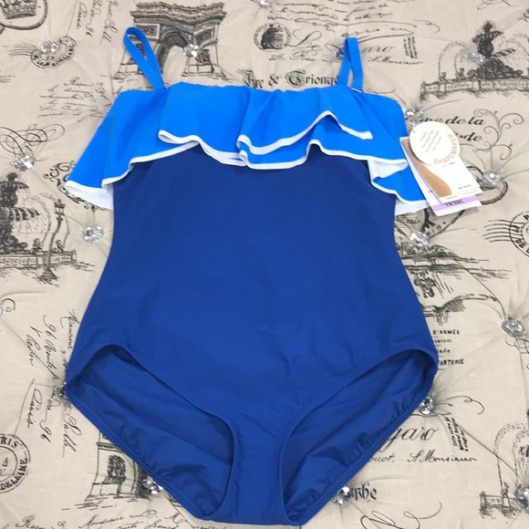 Coco Reef Contours Agate Ruffle Bandeau Swim - Picture 6 of 10